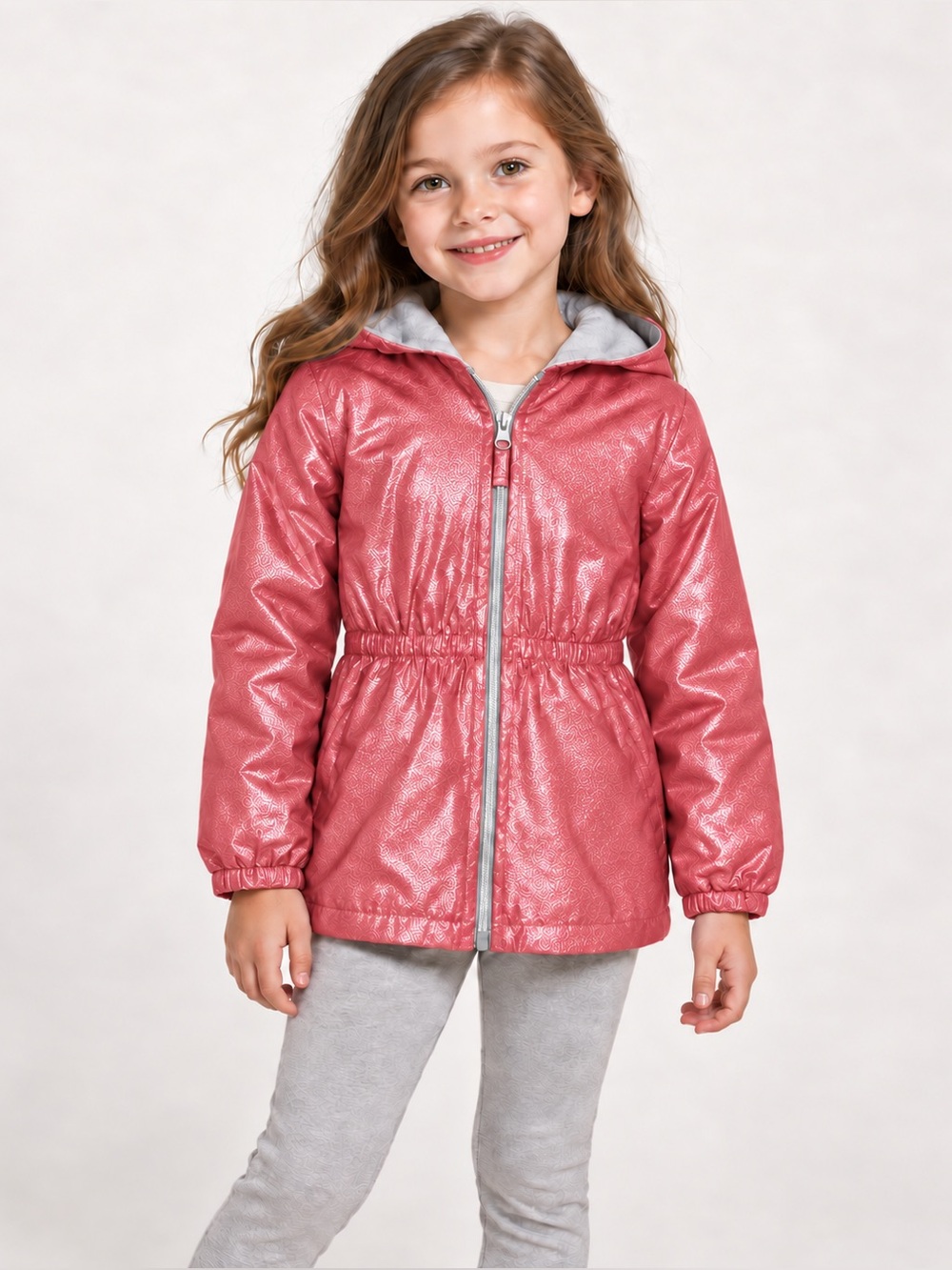 Pink Platinum Shimmery CALYPSO CORAL
Hooded Fleece Lined Anorak Jacket